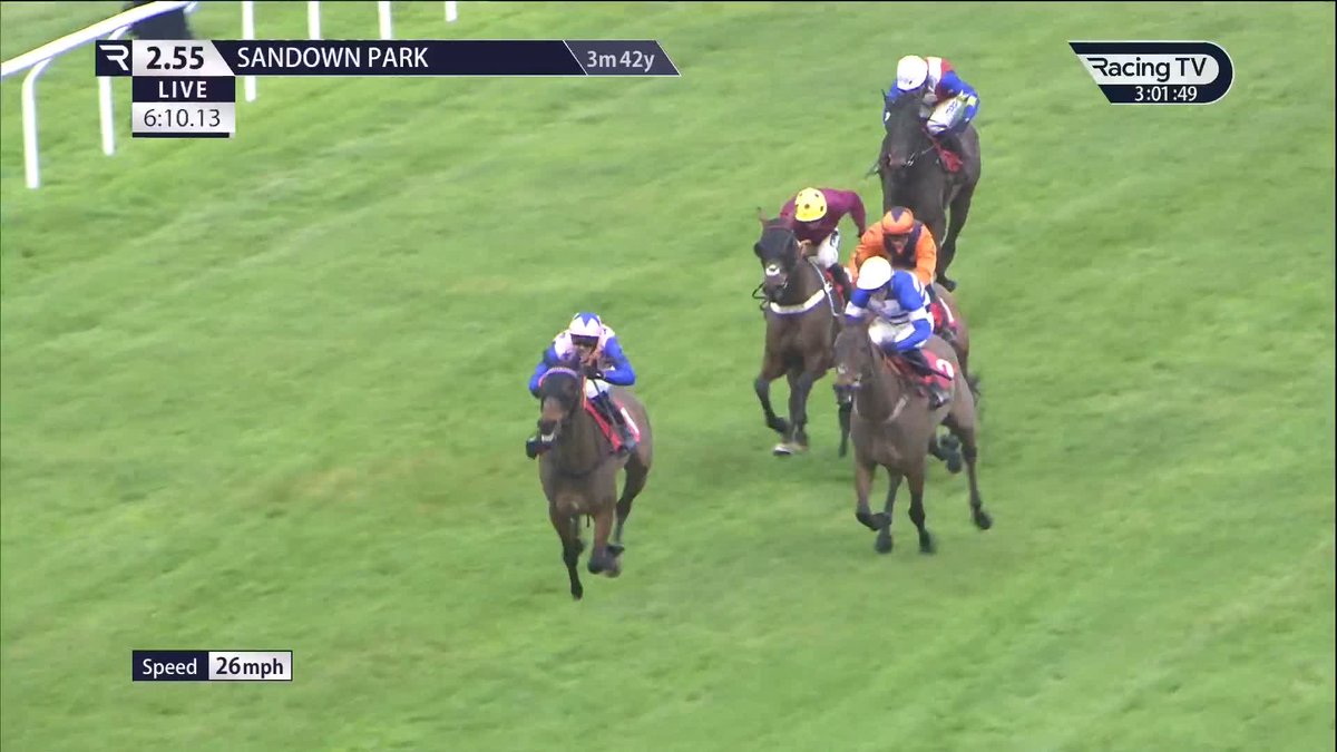An epic encounter between New Order and Welcom To Cartries in the Bet At Your Best With Betfair Handicap Chase, with the Paul Nicholls OBE trained gelding coming out on top, ridden by Harry Cobden ✅