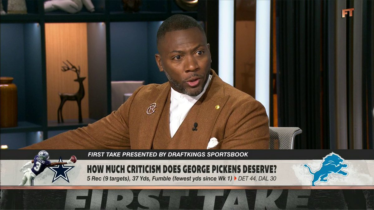 "George Pickens let himself down more than anything last night." Ryan Clark weighs in on George Pickens after the Cowboys' loss to the Lions ✍️