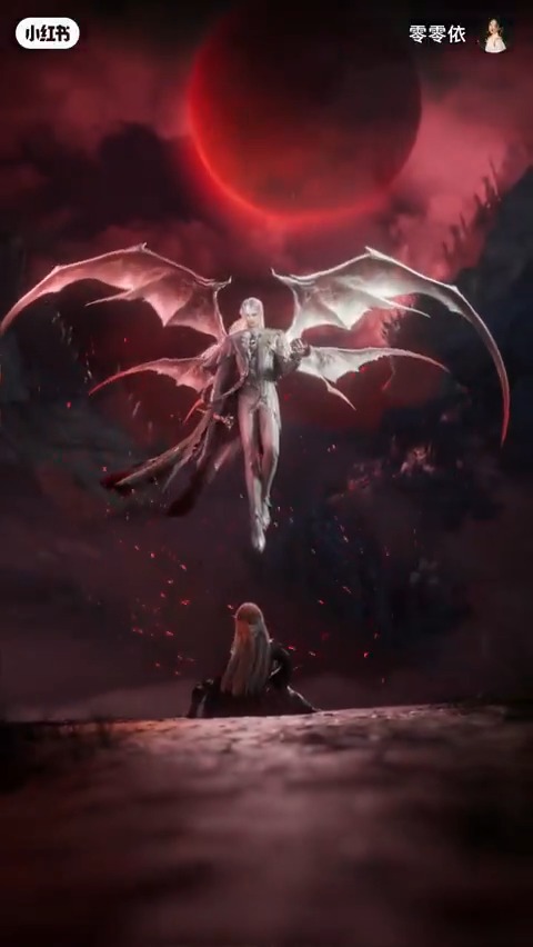 XHS user 零零依 is back with another tragically beautiful rendition of Sylus Silverwing Fiend AND Abysm Sovereign The transition from the third myth to the second myth and back, it’s peak 😭