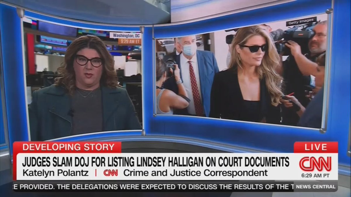 Reporter: A judge had found last Monday that Lindsey Halligan is not the US Attorney. She needed to be Senate confirmed or approved by the judges, has not been, and thus she just doesn't have that power. Her name should not be on court filings, especially guilty pleas and indictments. And yet the US Attorney's Office and the DOJ insist she is still the US Attorney, and so they keep putting her name on the filings.