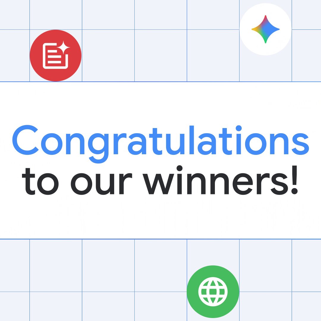 The results are in 🥁 → After reviewing so many incredible submissions for the Google Chrome Built-in AI Challenge 2025, we’re thrilled to announce our winners. A huge thank you to everyone who participated and showed us the future of AI on the web.
