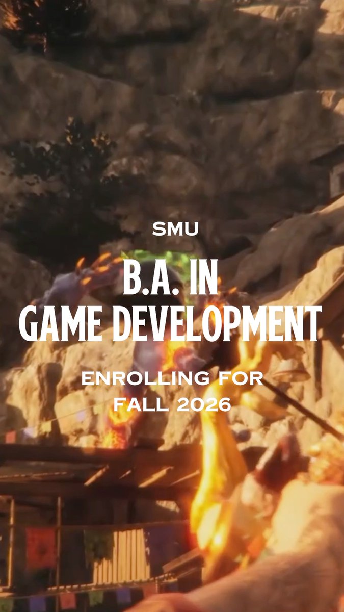 SMU is launching a new Bachelor of Arts in Game Development in fall 2026. Powered by SMU Guildhall, the program gives future creators the tools and experience to build the digital worlds of tomorrow. Read more: