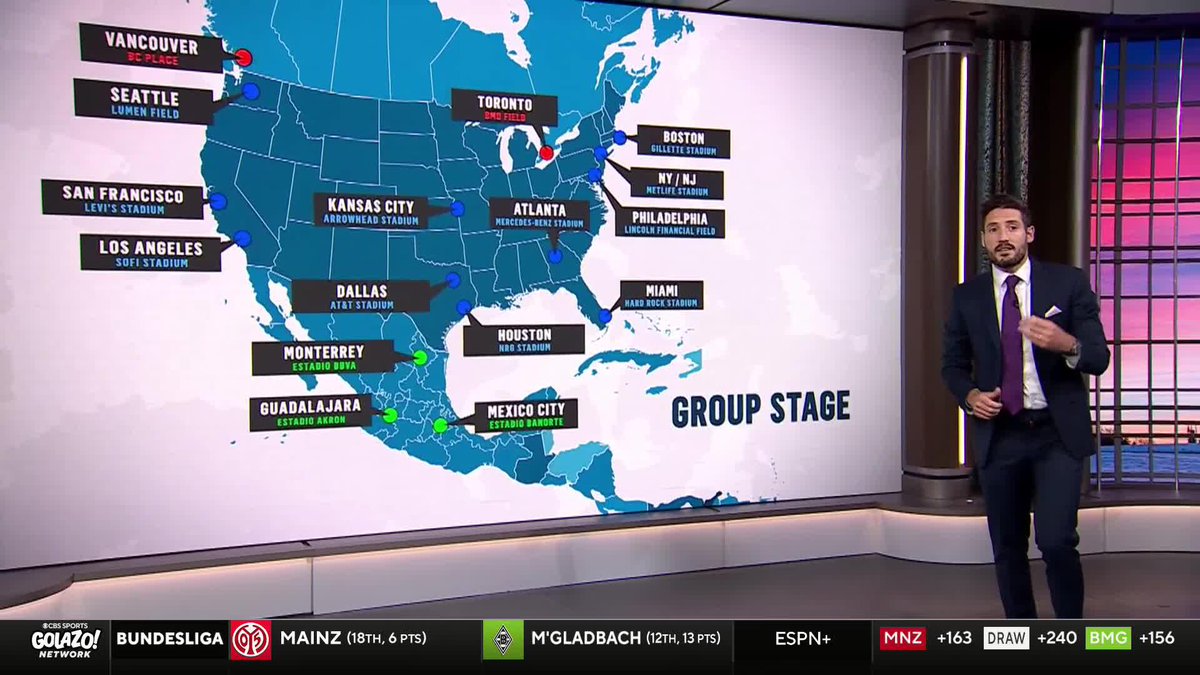 "48 teams, 104 games, the BIGGEST World Cup in football history." 😍 Let Nico Cantor guide you through the host venues of the 2026 World Cup.