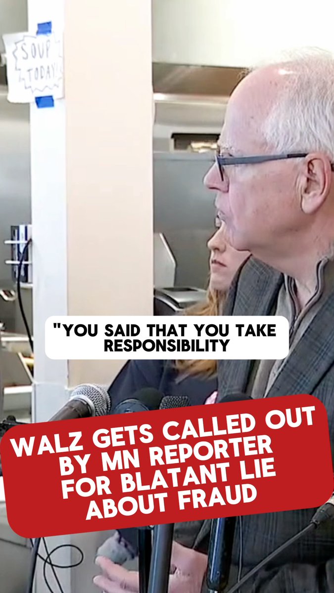 On NBC Walz claimed he was "responsible for putting [fraudsters] in jail" Then, when a MN reporter called him out for that lie...he LIED again! Governor, did you forget that it was the FBI who contacted YOUR departments about fraud back in February of 2021, NOT the other way around??