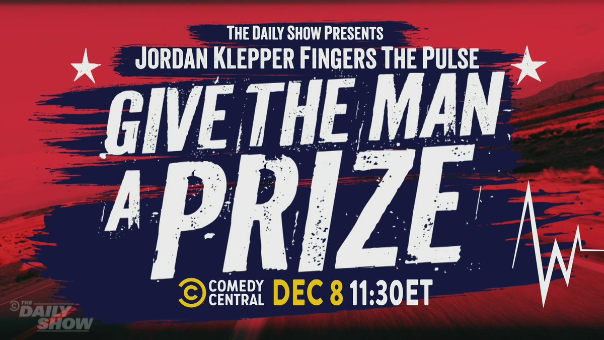 Jordan Klepper asks everyone, from MAGA supporters to naked bike riders to a Nobel Committee alum: Does Donald Trump deserve a Nobel Peace Prize? Watch the trailer for our new special, Jordan Klepper Fingers the Pulse: Give the Man a Prize, premiering Monday, December 8 at 11:30/10:30c following The Daily Show on Comedy Central