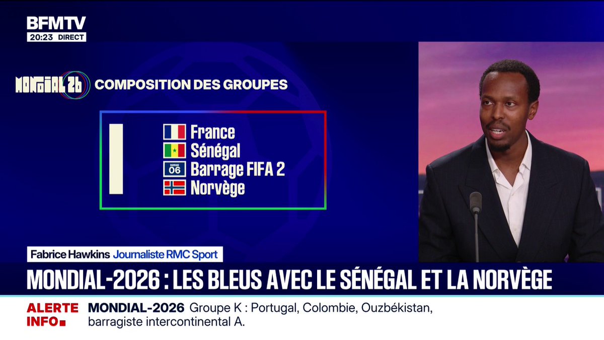 Tirage au sort du Mondial 2026: la France hérite d'un groupe relevé avec le Sénégal et la Norvège