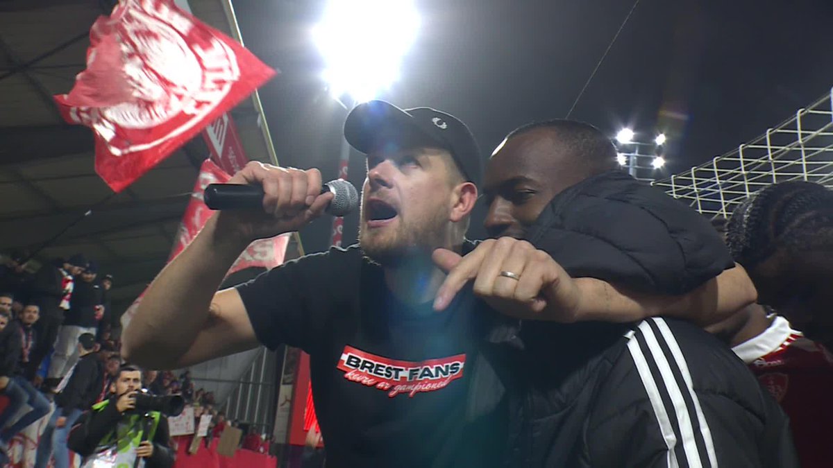 "Nous sommes les TI-Zef" 🎵 Le cri de joie des Brestois avec leur supporters 😍 #SB29ASM