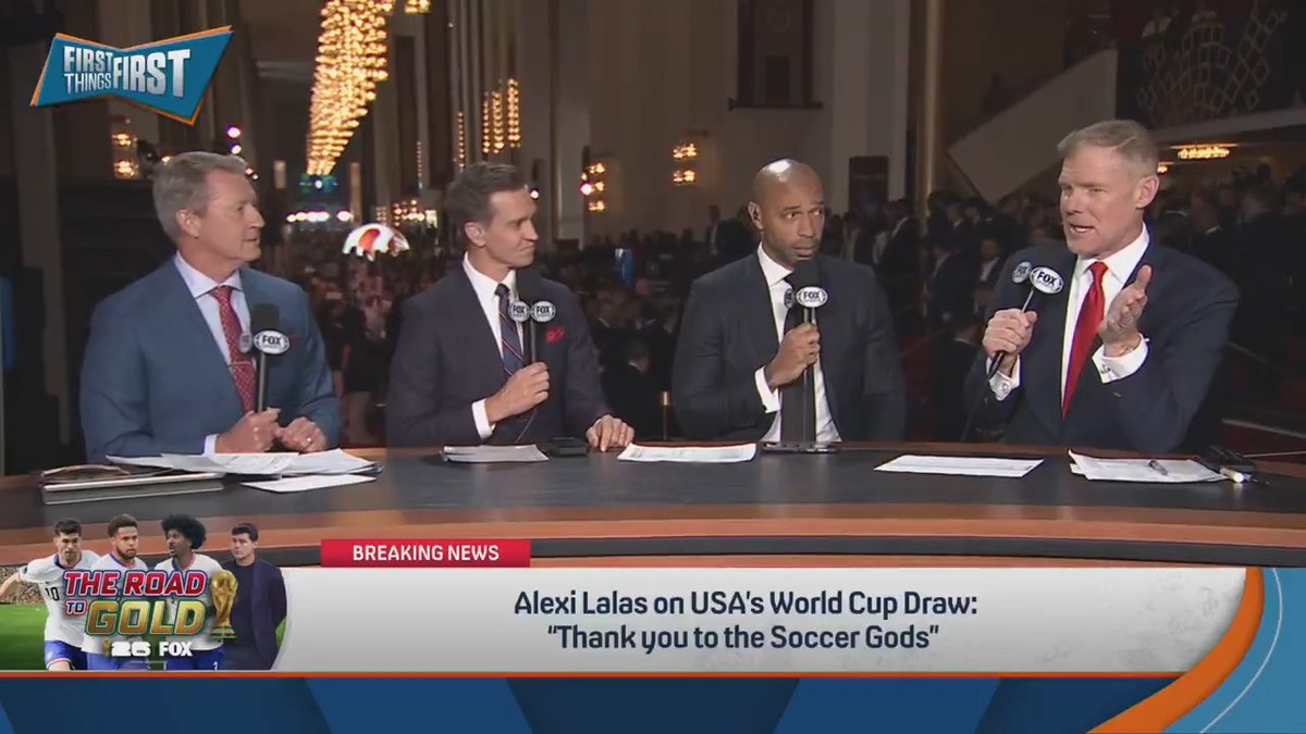 .Alexi Lalas on USA’s World Cup Draw: “I think this is not just a good Group, this is a great Group… Thank you to the Soccer Gods.” nick wright responds: “You know what Group we got? Group of life.”
