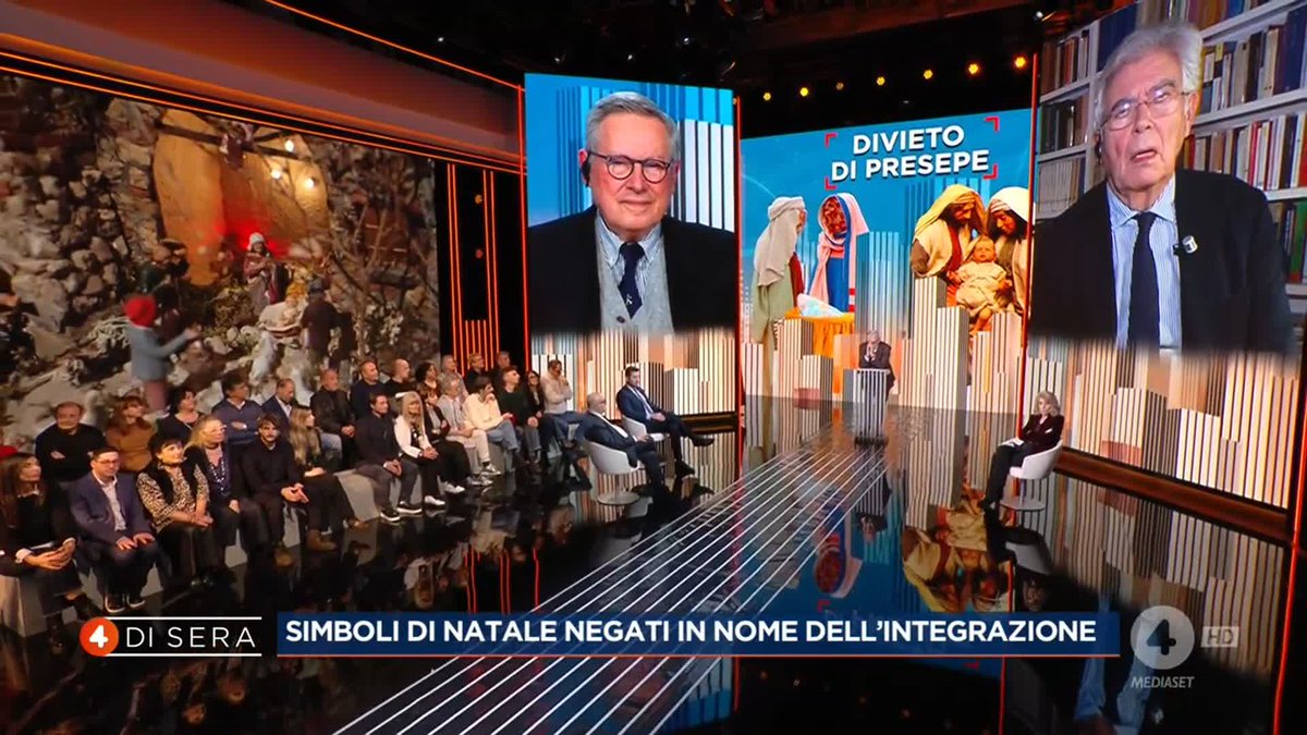 "Consentendo di esporre i simboli cristiani, bisogna anche consentire l'esposizione dei simboli delle altre religioni, e forse non tutti gli italiani sono d'accordo" Claudio Martelli a #4disera