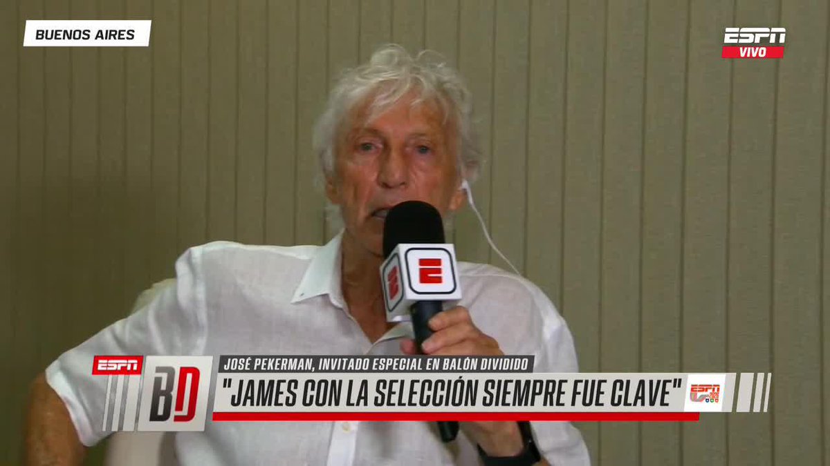 Josรฉ Pekerman sobre James Rodrรญguez, quien fue goleador de su equipo en Brasil 2014 ๐ฅ ๐๏ธ: "James se va a acordar que tenemos una pequeรฑa deuda, lo digo con cariรฑo. El momento de Rusia NO FUE EL MEJOR y รฉl lo sabe. Eso nos afectรณ como equipo". Opina con el #BalรณnDividido