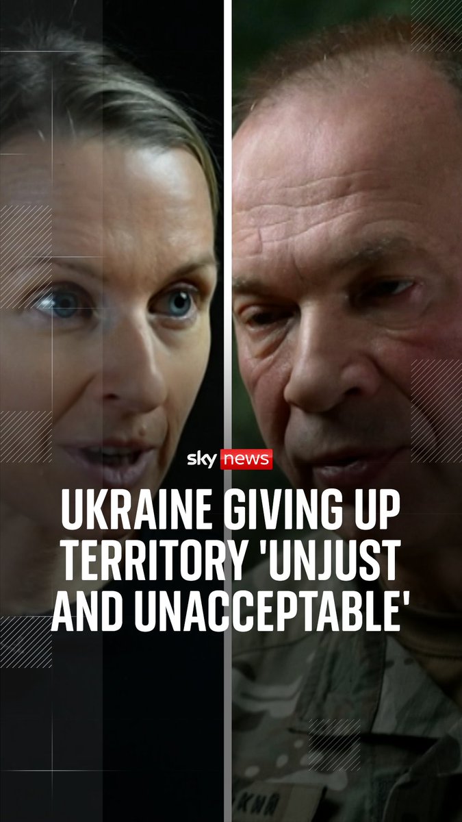 General Oleksandr Syrskyi tells Sky's Deborah Haynes a "just peace" can only be achieved if fighting is halted along current frontlines and then for negotiations to take place.