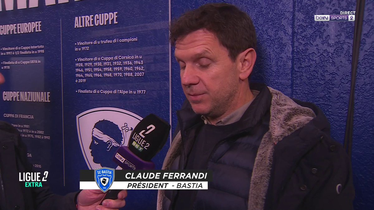 [📺 LIVE ] 🇫🇷 #Ligue2BKT 🎙️ Le Président du Sporting Club de Bastia Claude Ferrandi réagit au triste dénouement de cette soirée qui devait être une fête pour le club !