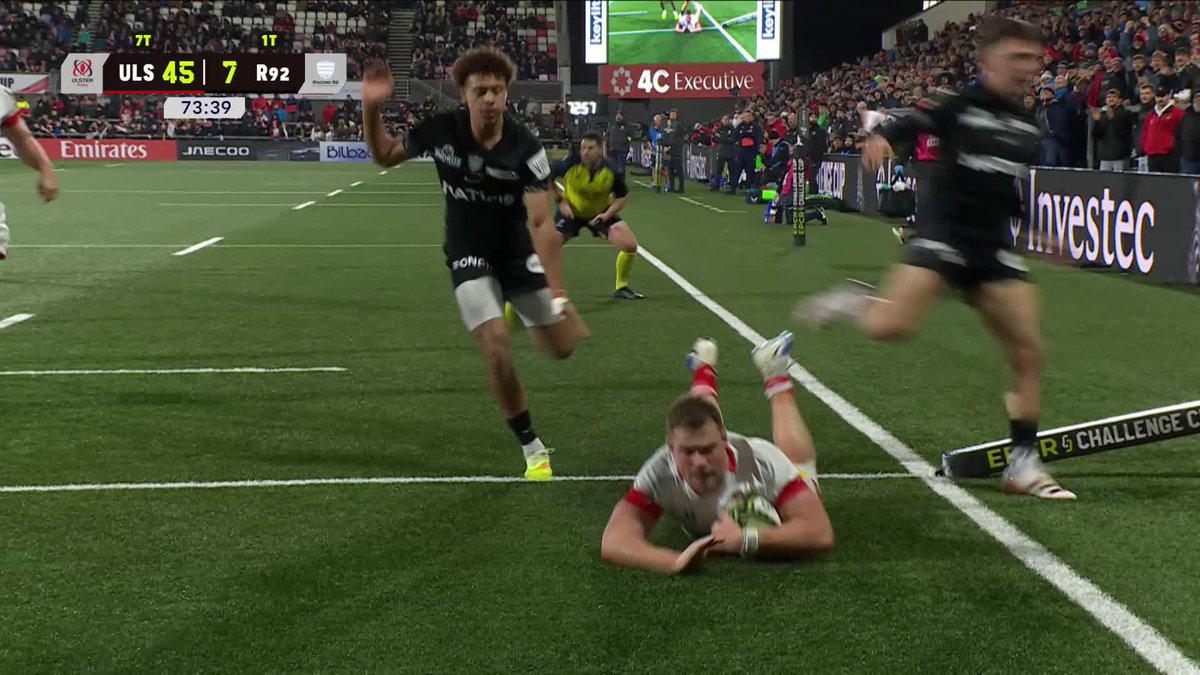 Brilliant by the brothers 👏 Bryn Ward showcases his power before Zac Ward adds to the Ulster Rugby lead ⚪ #ChallengeCupRugby