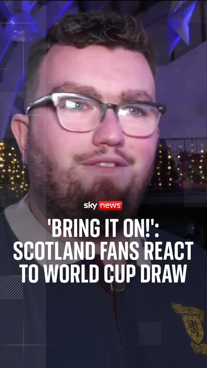 Scotland will face Brazil, Morocco and Haiti in their first World Cup appearance since 1998. Sky correspondent Shingi Mararike has been gauging the mood of Scottish fans after the World Cup draw on Friday.