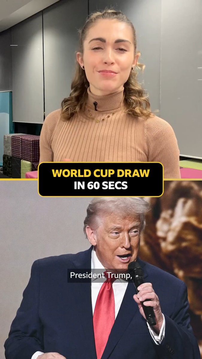 🇺🇸 President Trump's award 🎵 Two music stars unite 🕓 An over two-hour long ceremony Here's everything that happened at the World Cup draw in 60 seconds! ⏱️