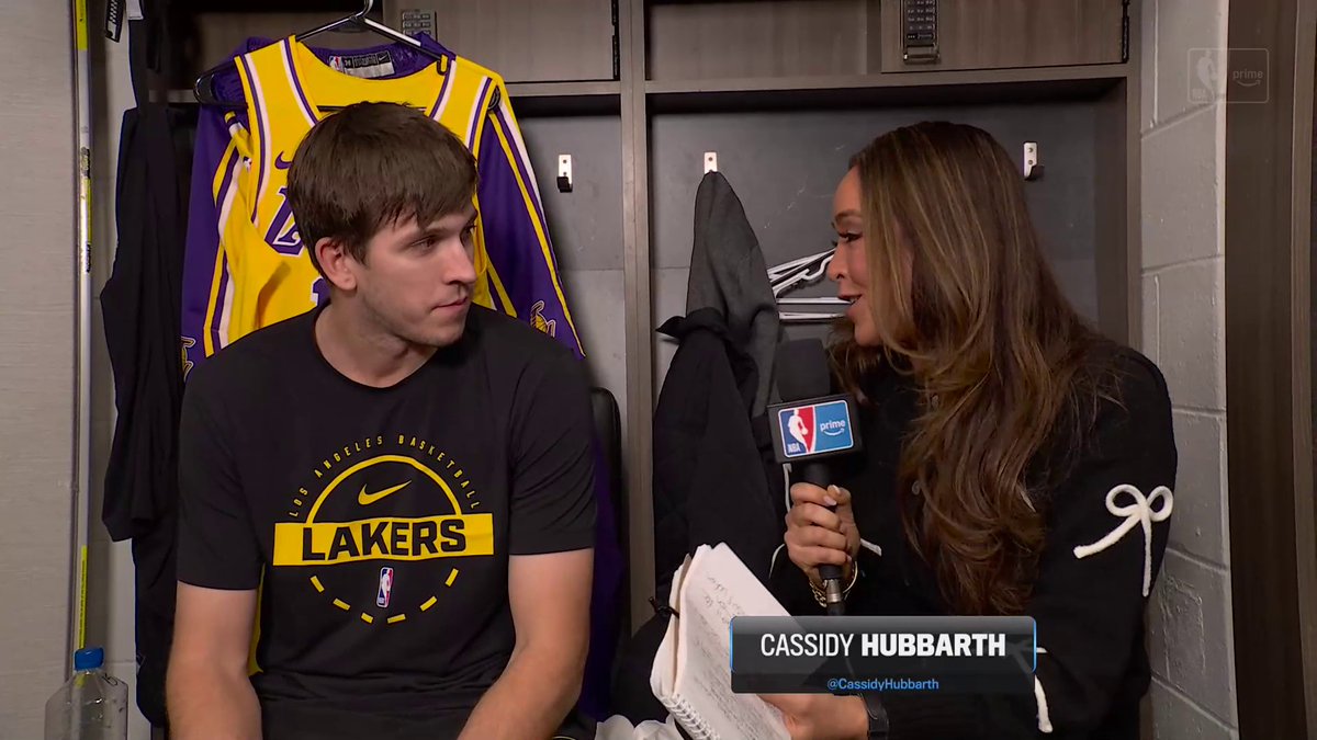 Austin Reaves is averaging 41 points and 10 assists when Luka is not playing but tells Cassidy Hubbarth “the game is much easier when he’s out there.” 🤝