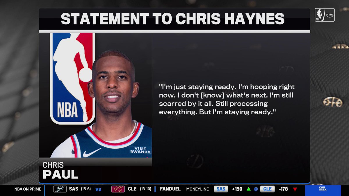 Chris Paul texted Chris Haynes with an update about his future after his release from the Clippers. #NBAonPrime