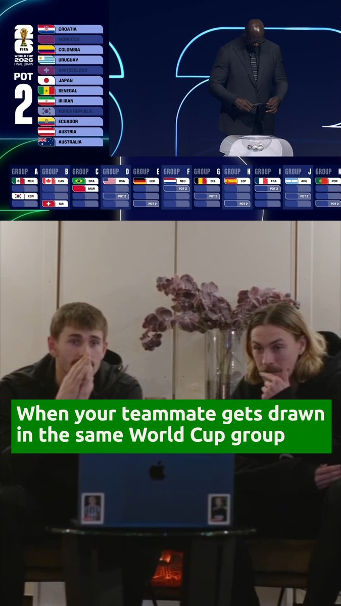 The moment St. Pauli's 🇦🇺 Jackson Irvine and Connor Metcalfe found out they will be going head-to-head with 🇺🇸 James Sands at next year's World Cup! 🫣 🏆 #FIFAWorldCup 26™ Final Draw | SBS &amp; SBS On Demand 🎥: FC St. Pauli