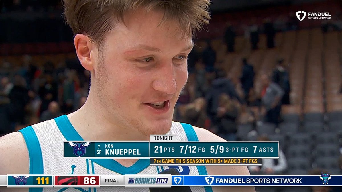 ๐๏ธ Kon Knueppel: "Tidjane (Salaun) played great tonight, shot it really well. I thought he was really aggressive on the glass and on defense." Kon II Knueppel Postgame Interview:
