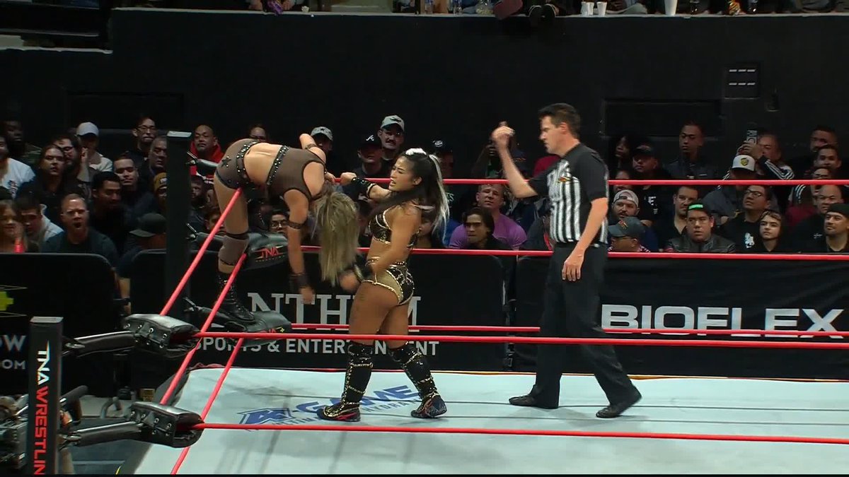 .雷影 .李 (Léi Yǐng .Lee) DROPS Xia Brookside ☆ ザイヤ・ブルックサイド with a Superplex! Both Knockouts are down! #TNAFinalResolution Use code FINAL25 for one free month of TNA+ and watch Final Resolution: