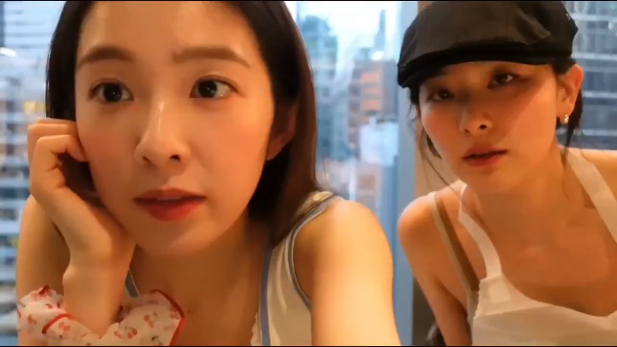 when seulgi appeared in irene's vlogs 🩷💛 (2)