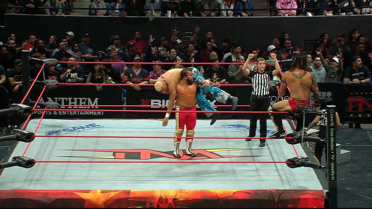 .ELIJAH just showed up at #TNAFinalResolution on a horse and left with Mustafa Ali! #TNAFinalResolution Use code FINAL25 for one free month of TNA+ and watch Final Resolution: