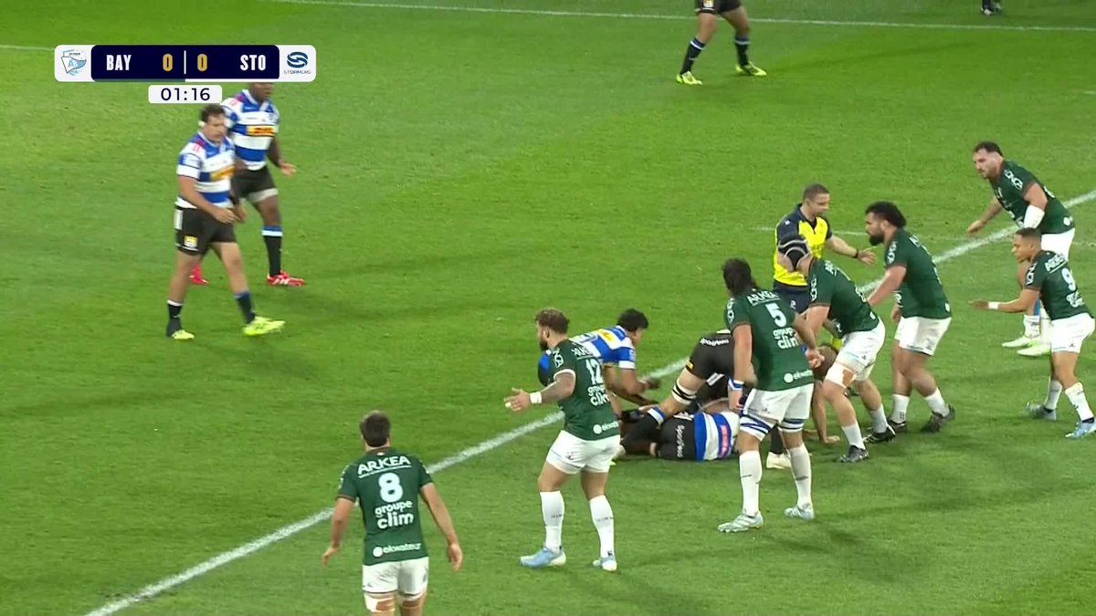 Oh, look at us. We're the Stormers. Nick Mallet is part of our coaching team. We score epic tries in the Champions Cup. Our beautiful kit is covered in sponsors. We ended Bayonnes' home run. Fuck you.