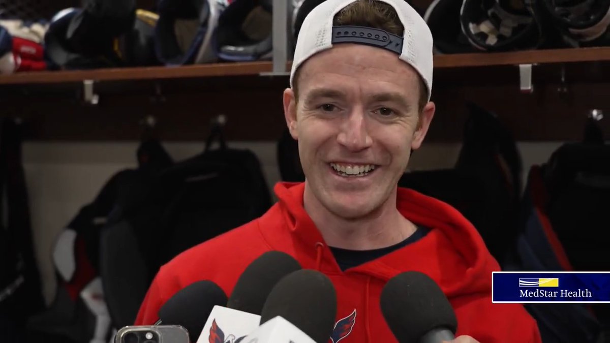“I’ve played so many hockey games, and I never made it to this point. Even to get here, even in this way, was pretty special.” Parker Milner speaks to the media about serving as the Capitals’ backup goaltender tonight. #CapsDucks