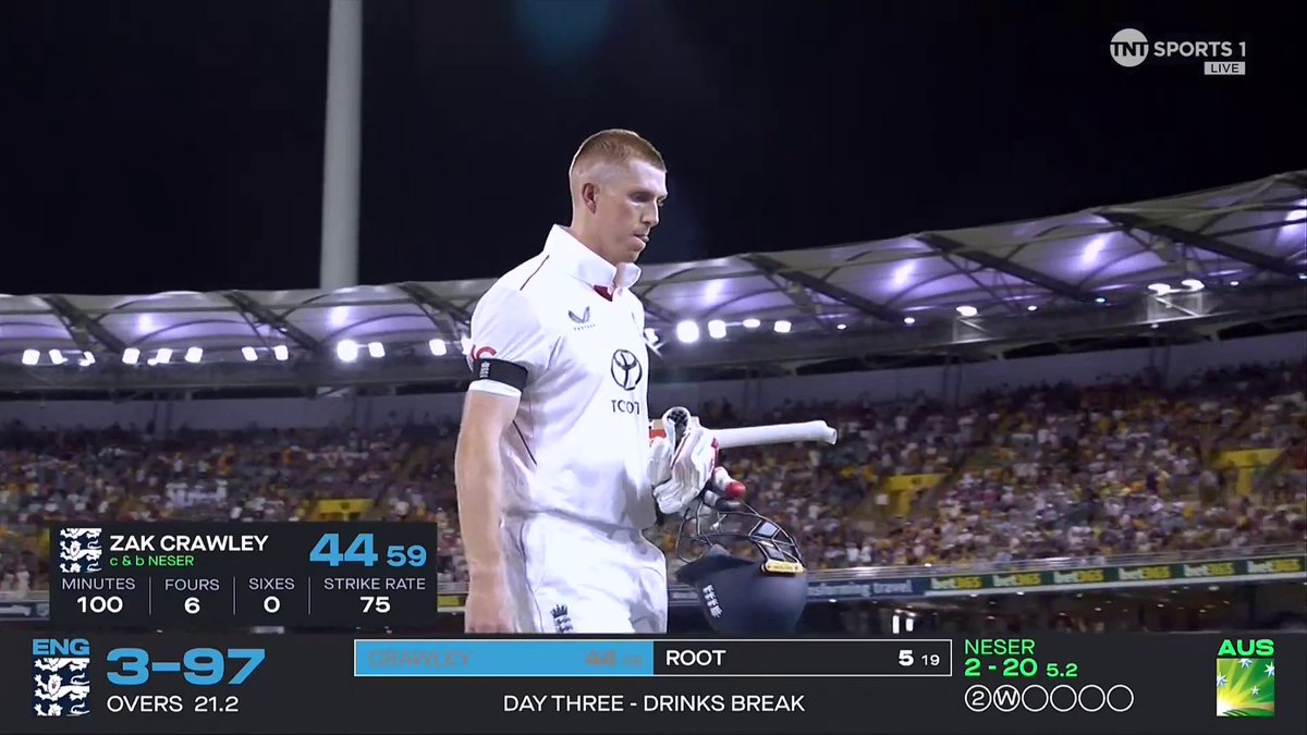 Zak Crawley is caught OUT just short of his 50 😬 Watch #TheAshes LIVE on TNT Sports and discovery+ 📺
