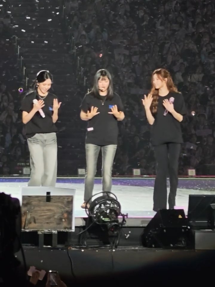Jeongyeon, Mina, and Sana doing EXO's The First Snow challenge