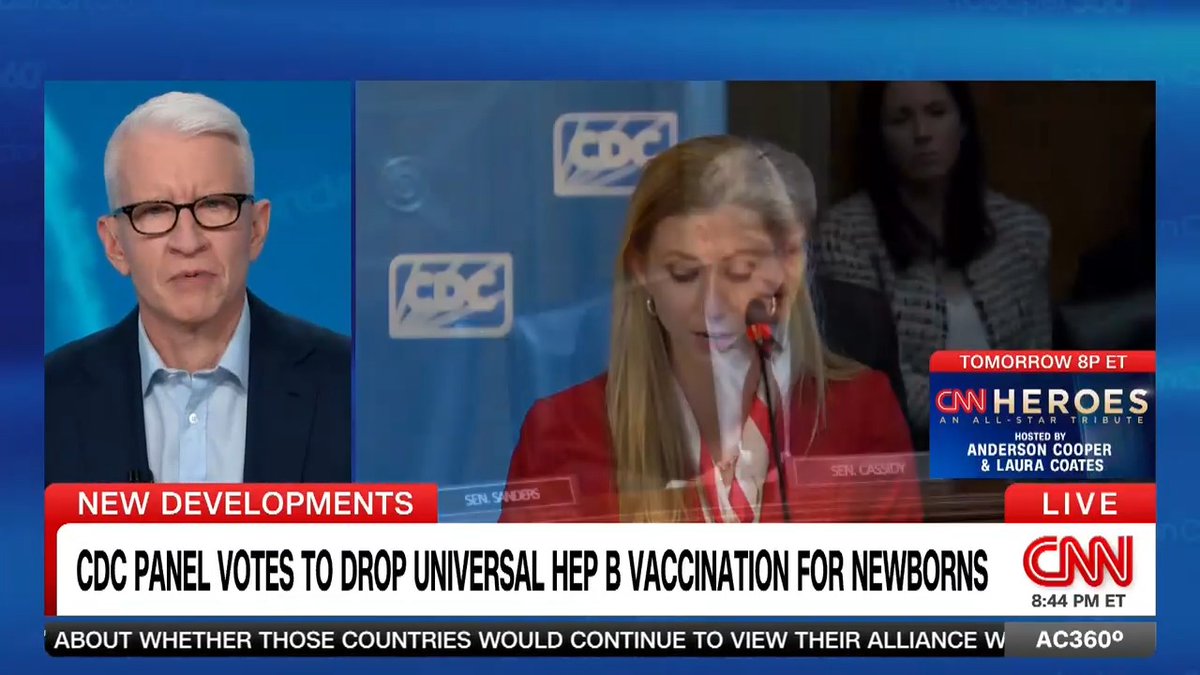 .Jeremy Faust MD MS (ER physician) on CDC panel dropping universal Hepatitis B vaccinations for newborns: "Do we want to have more infections?"