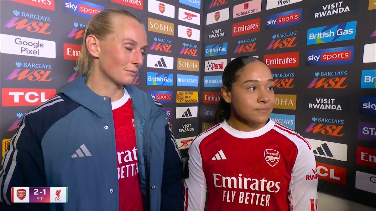 "The atmosphere was amazing!" Olivia Smith on scoring for Arsenal at the Emirates 🤩