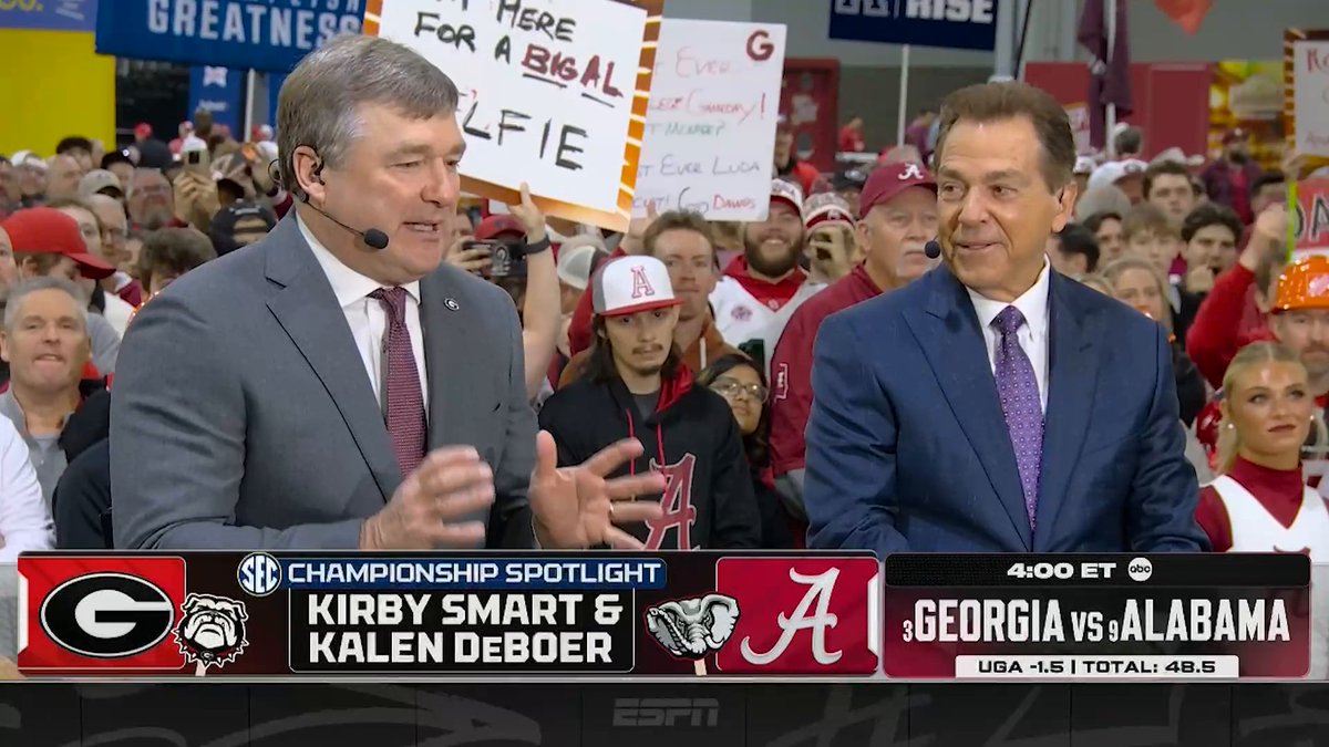 Coach Saban: "So after all that bulls---, tell me what really is a factor in this game." Coach Smart: "Apparently the key for you is to play your backup quarterback." 🤣