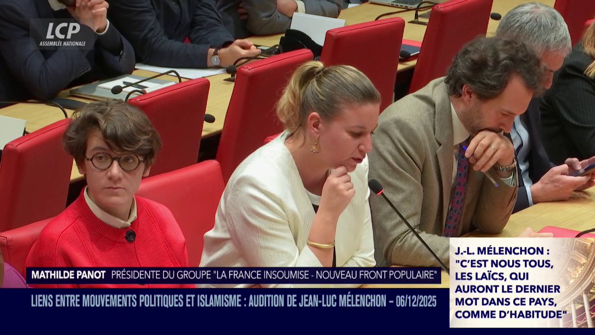 "Quel est selon vous le contenu politique du procès stupide mené contre vous, contre nous, aujourd'hui, alors que l'extrême droite a la faveur des médias de masse ?", demande Mathilde Panot à Jean-Luc Mélenchon. #DirectAN