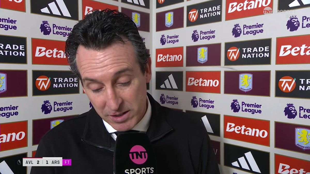 "Today the players showed they are the protagonists" 💪 Unai Emery gives his post-match thoughts after Aston Villa hand Arsenal their second loss of the season... 🎙️ Jules Breach 📺 TNT Sports & discovery+ UK