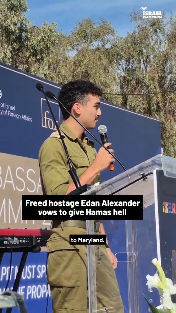 HERO: Freed hostage Edan Alexander returns to IDF service, vowing to use the intelligence he gained in captivity to help fight Hamas. "You gave me hell, I'll give you hell back." 📹 Documenting Israel