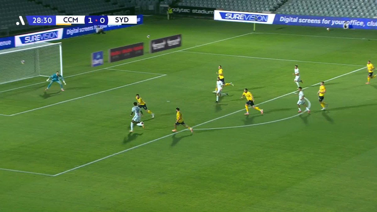 🚨 Así fue la genial asistencia de GOL de Piero Quispe 🇵🇪 en la victoria del Sydney FC 🇦🇺 por 2-1 frente al Central Costa Mariners. Segunda asistencia del peruano que va mejorando para ayudar a su equipo en la A-League. 📈