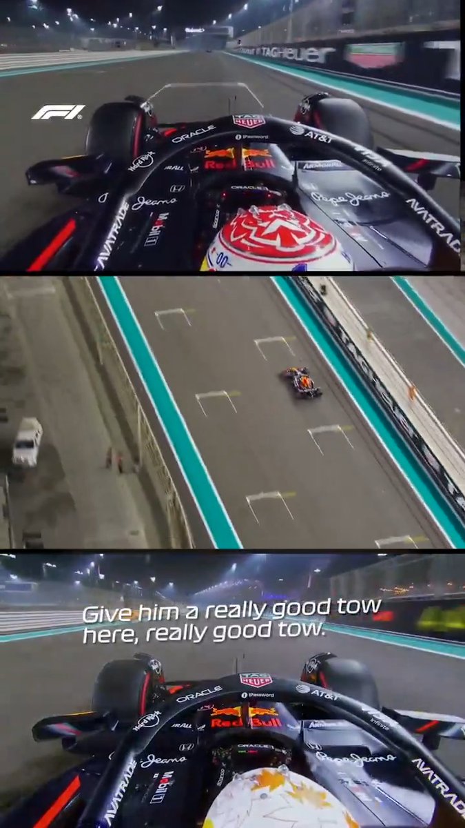 Top tow from Yuki 💪 #F1 #AbuDhabiGP Oracle Red Bull Racing