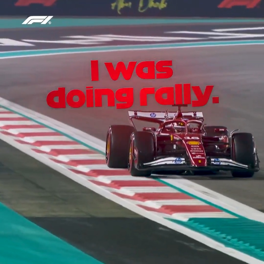 Full-time F1 racer, part-time rally driver 😅 Charles didn't hold back in qualifying 💪 #F1 #AbuDhabiGP