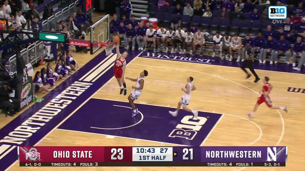 How about this Colin White steal and SLAM 💥 Ohio State Hoops 📺: Big Ten Network