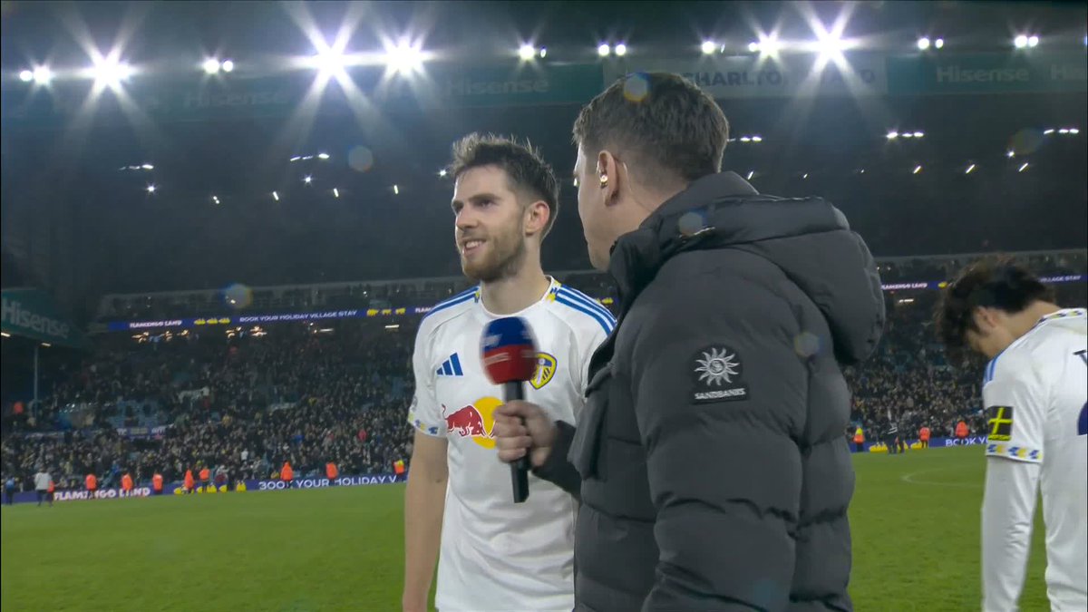 "The atmosphere is unbelievable, we play football for these moments!" 🤍 Goalscorer Anton Stach reflects on Leeds' dramatic comeback draw with champions Liverpool.