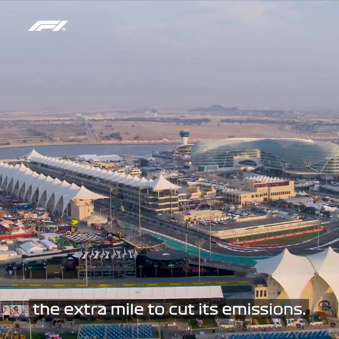 Shining a light on the sustainability effort here at Yas Marina! 💡 #F1 #AbuDhabiGP