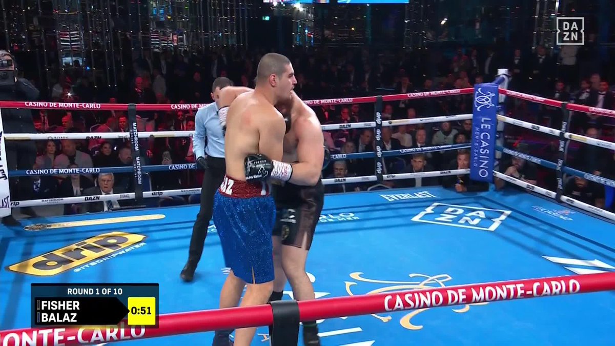 What just happened?!?! 🤔 DOWN goes Johnny Fisher, but it's not ruled a knockdown?! 👀 #MasoudMcGrail | Live NOW on DAZN▪️