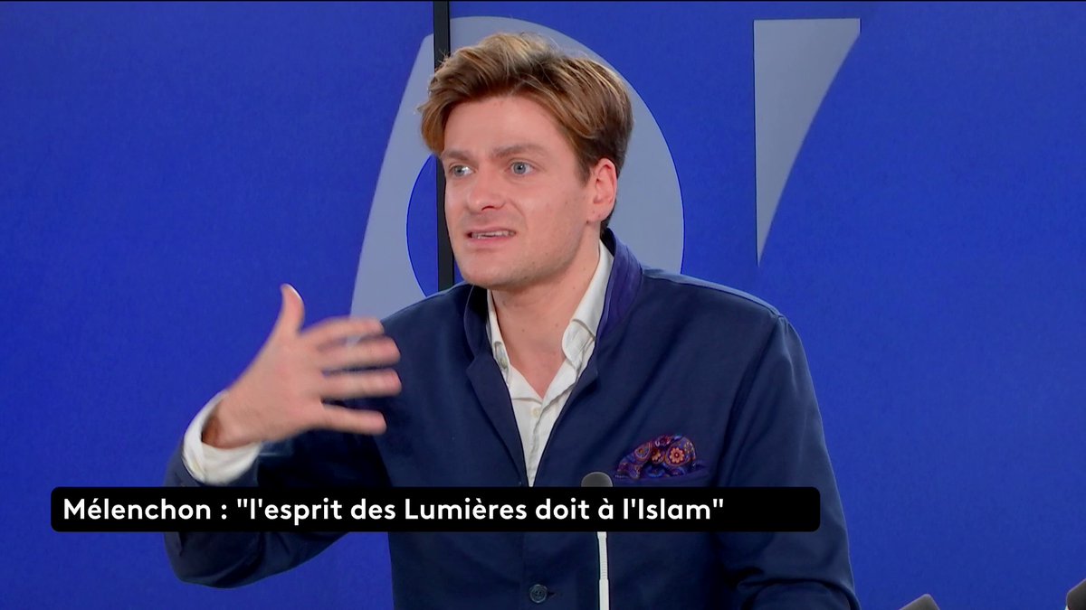🔴 Mélenchon : "Dire que l’esprit des Lumières doit à l’Islam est une erreur : les Lumières se sont construites contre les religions révélées. Il cède à une islamophilie clientéliste qui l’éloigne de son anticléricalisme d’hier", critique Paul Melun. #LePourEtLeContre #canal16