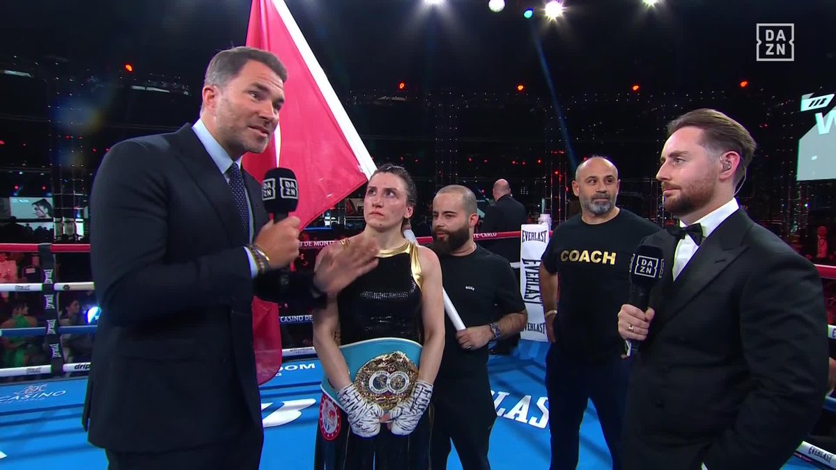 .Eddie Hearn is making it loud and clear... Elif Nur Turhan is COMING! 🇹🇷 #MasoudMcGrail | Live NOW on DAZN▪️