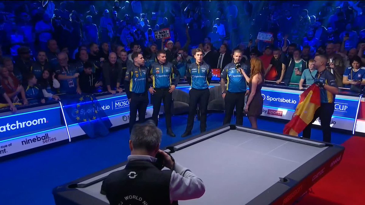 Jayson Shaw delivers the winning nine for Team Europe 🙌 Captain Fantastic 💙 #MosconiCup 🇪🇺
