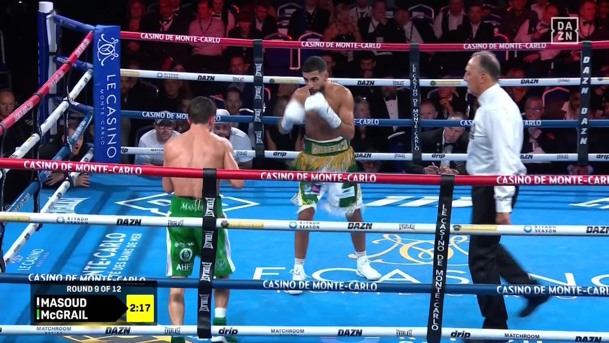 Shabaz Masoud is landing BIG on Peter McGrail in the ninth round! 👀 #MasoudMcGrail | Live NOW on DAZN▪️