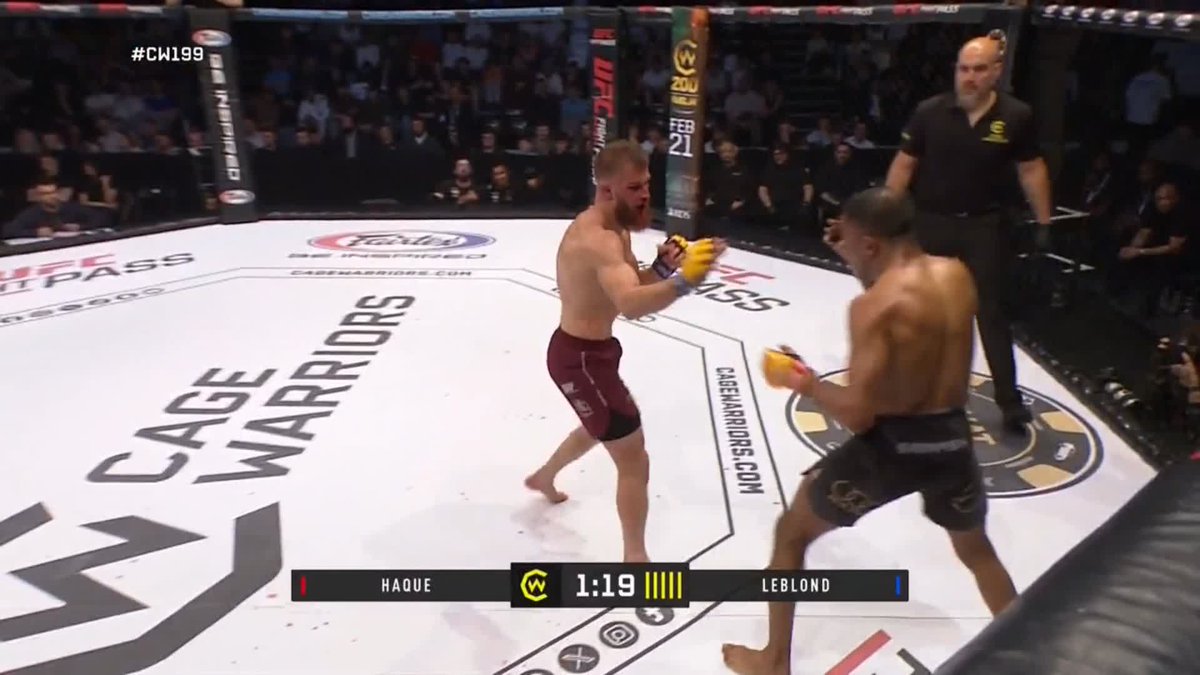 🚨 QUELLE REMONTADA INCROYABLE DE 🇫🇷 NICOLAS LEBLOND ! Il devient le nouveau champion flyweight du Cage Warriors ! 👑 Félicitations, champion ! 👏 #CW199