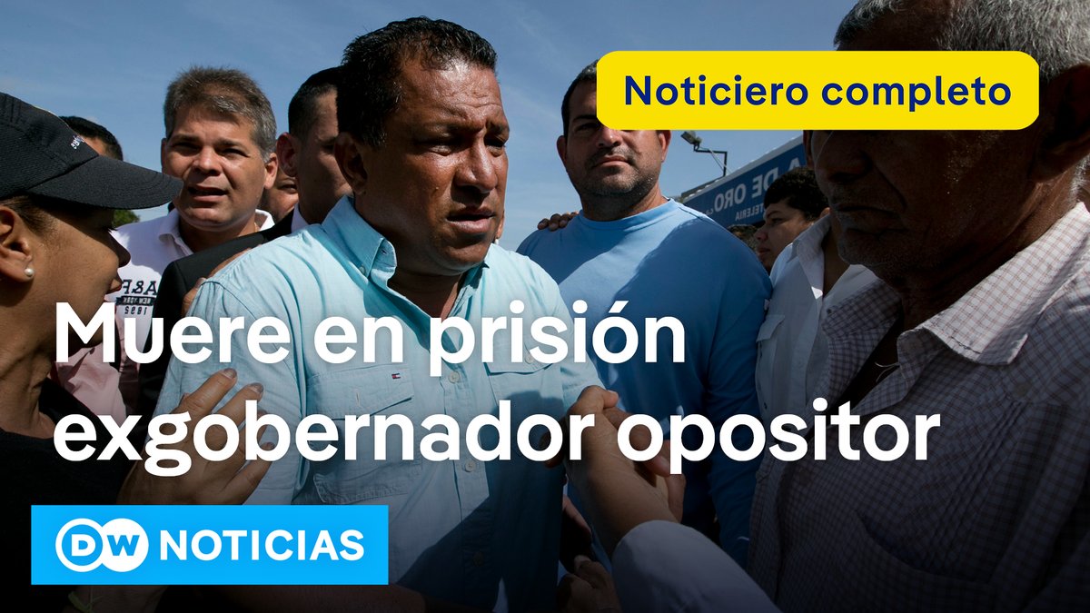 🔴DW Noticias 6 diciembre: Alfredo Díaz, procesado por "terrorismo" en Venezuela, muere en prisión La ONG venezolana Foro Penal denunció este sábado la muerte en prisión y bajo custodia del Estado del exgobernador opositor de Nueva Esparta (insular) Alfredo Díaz, quien llevaba más de un año preso y "aislado", según dijo el director presidente de la institución, Alfredo Romero.