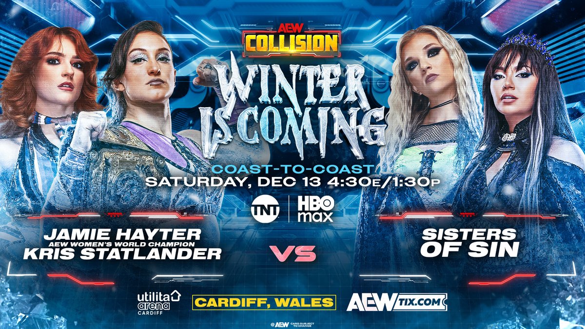 Backstage mayhem erupts as the Triangle of Madness (Thekla テクラ, julia hart & Skye Blue) hunt for JAMIE HAYTER & AEW Women's World Champion Kris Statlander! Watch #AEWCollision LIVE on TNT & HBO Max